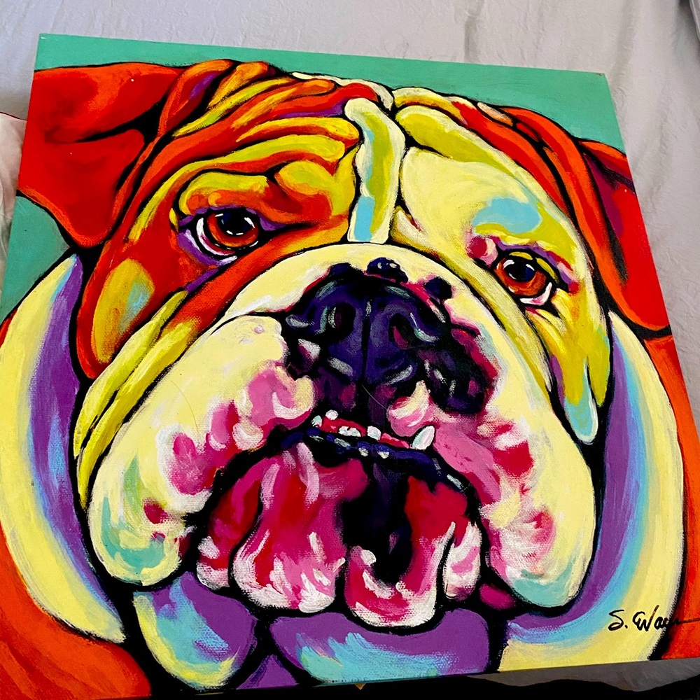 Bulldog painting